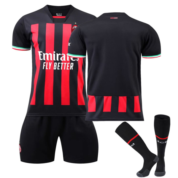 Ac Milan hjemmefodboldtrøje træningsdragt 22/23 Ibrahimovic/THEO k Unnumbered Kids 20(110-120CM)