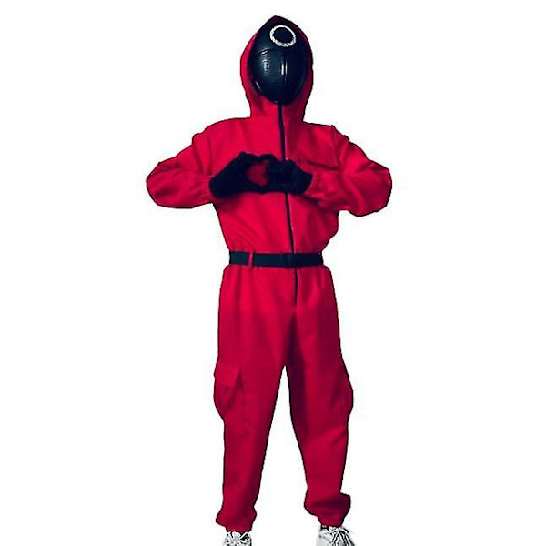 Vuxen Halloween Squid Game Jumpsuit Kostym Set-1 W round M165-175cm