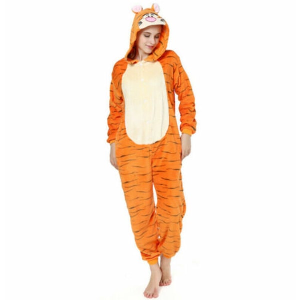 Djurpyjamas Kigurumi Nattkläder Kostymer Vuxen Jumpsuit Outfit yz #2 Tiger adult S