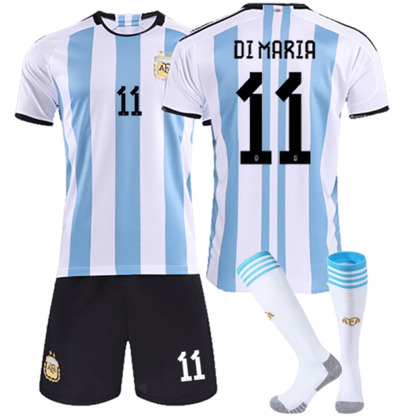 22-23 VM Argentina fotballdrakter for barn 10# MESSI 20 11# DI MARIA 16