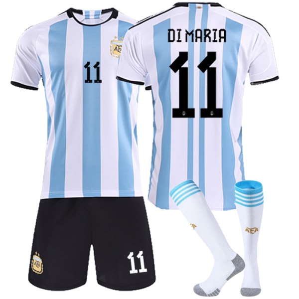 22-23 World Cup Argentina fotballdrakter for barn 10# MESSI 20 11# DI MARIA L