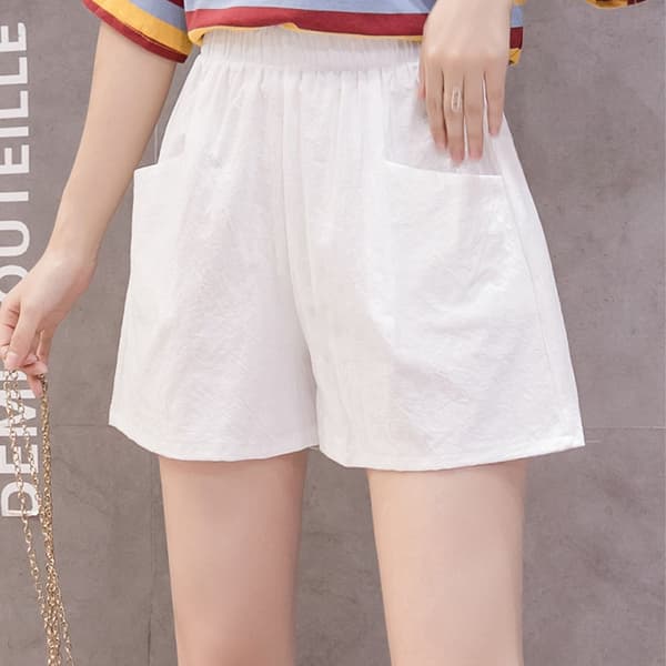 4 stk. Casual Shorts til kvinder Elastisk Strand Sommer Strand Shorts . XL