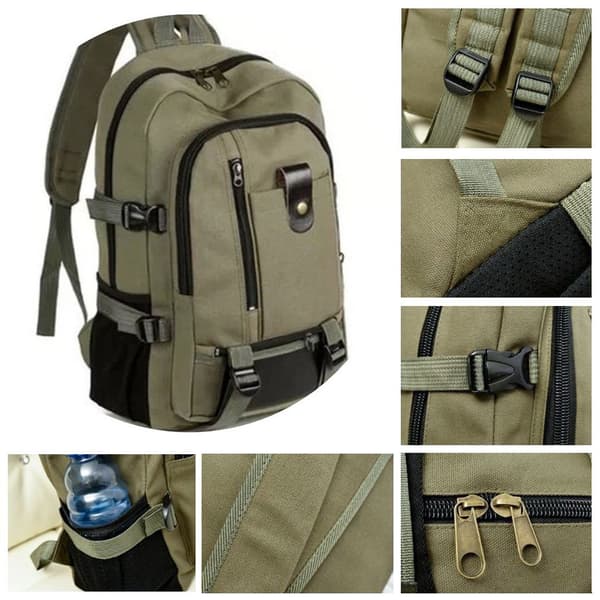 Unisex stor ryggsäck reseryggsäck H brown