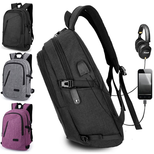 Varkaudenesto Rucksack / Koodilukko Laukku - Monitoiminen Svart