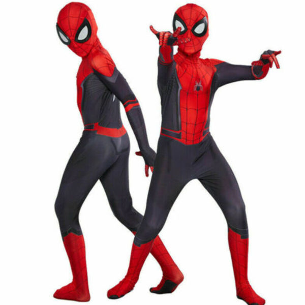 Spider Man Into the Superhero Kids Miles Morales Cosplay Voksen H Red 160cm