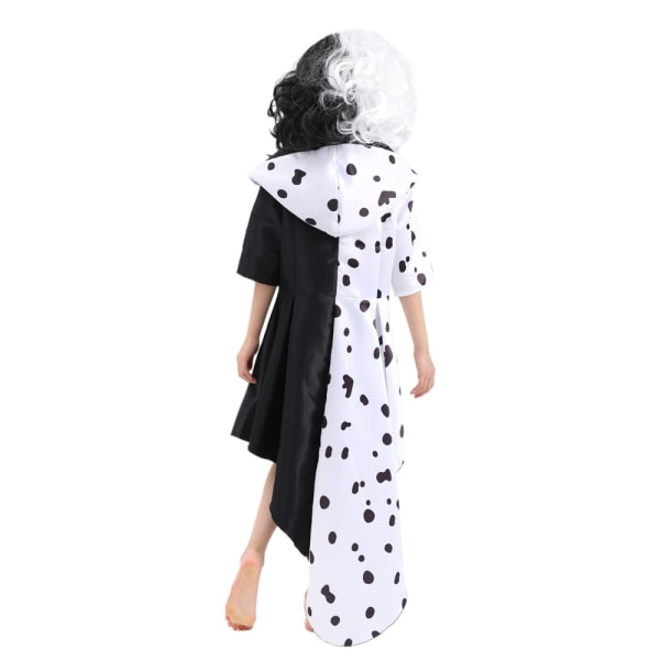 3-10 år Kid Girls Cruella Deville Cosplay Outfits M