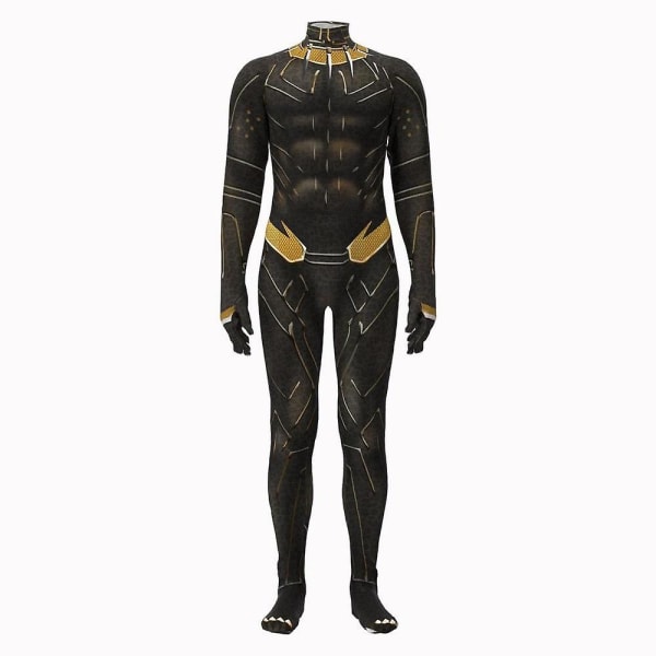 Black Panther Bodysuit CosplayParty Jumpsuit aikuisten poikien puku - 130cm