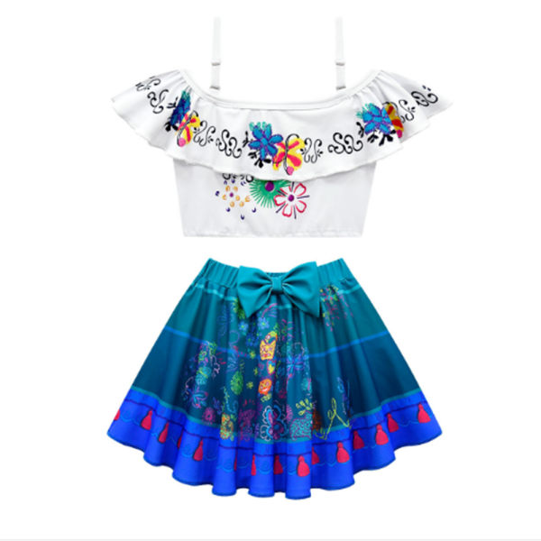 Kids Magic Girl Swimwear Dress Cosplay Costume Princess Swimsuit W 4-5Years