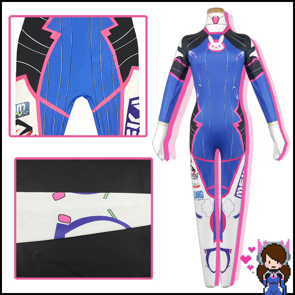 Dva Cosplay-asu Halloween-puku W XL