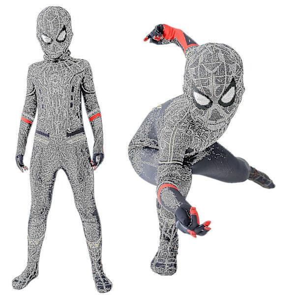 Lapset Pojat Spiderman No Way Home Cosplay Puku Bodysuit Set Halloween Party Jumpsuit V red 190(185-195CM)