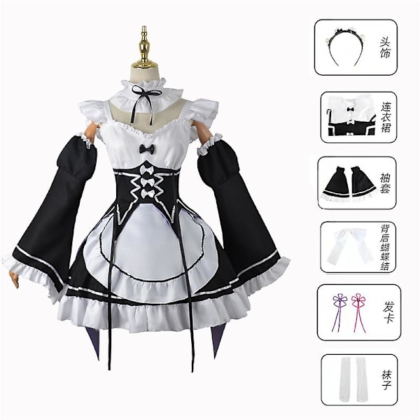Från grunden, Life In Another World, Cosplay, Ramam Costume, Japanese Pseudo-maid Costume Only wigs A H M