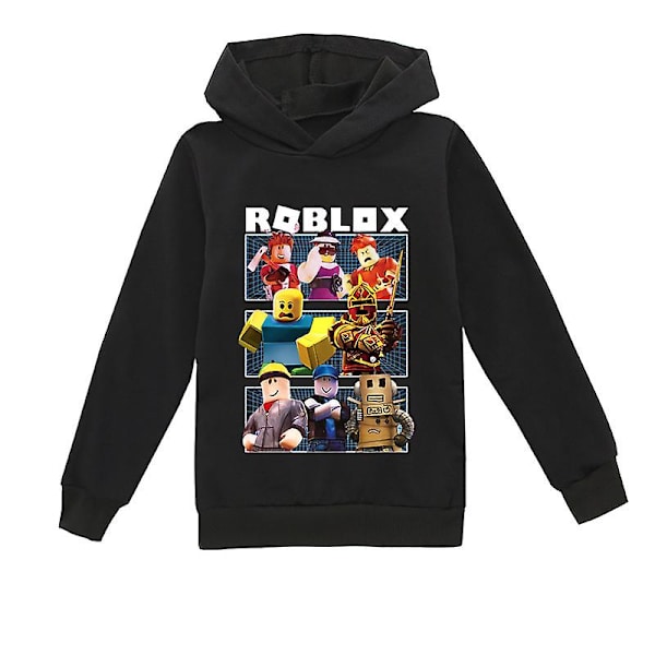 Roblox Hoodie Barn Varm Hoodie Kläder Roblox Printed Hoodie Grön W 170cm