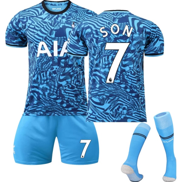 23 Ny Tottenham Bortetrøye Kits T-skjorte for Barn Fotballtrening W SON 7 Kids 26(140-150CM)