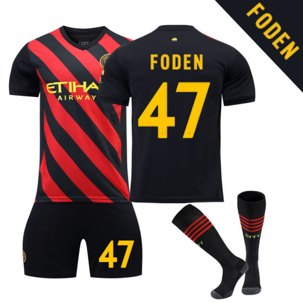 22/23 Manchester City Borte Fotballdrakt Treningsdrakter FODEN 47 Kids 16(90-100CM)