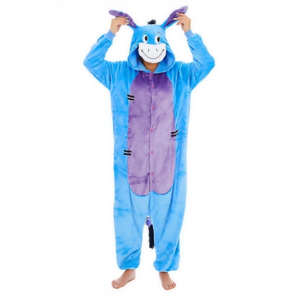 Nalle Puh Unisex Onesie | Hahmohuppari Pyjama | Puku | Mukava ja hauska | Disney-aiheiset vaatteet Eeyore Donky 180x150x80cm