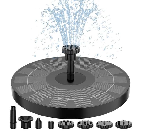 Solfontän Solcellsdriven Fontän vattenfontän / Vattenpump V xZ black