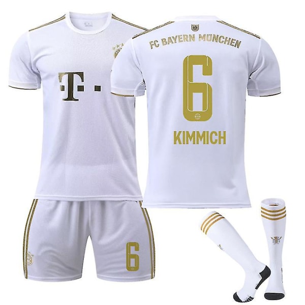 2022-2023 Ny säsong FC Bayern München Fotbollsdräkter Fotbollsuniformer T-shirts tröja Y 22 23 KIMMICH 6 Kids 22(120-130CM)