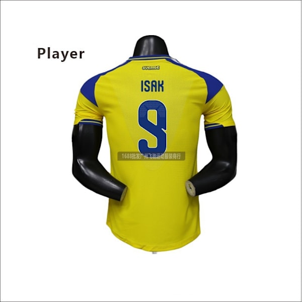 2026 World Cup Ruotsi Authentic Match Jersey Player Version (Vain T-paita) Player Version No Number M
