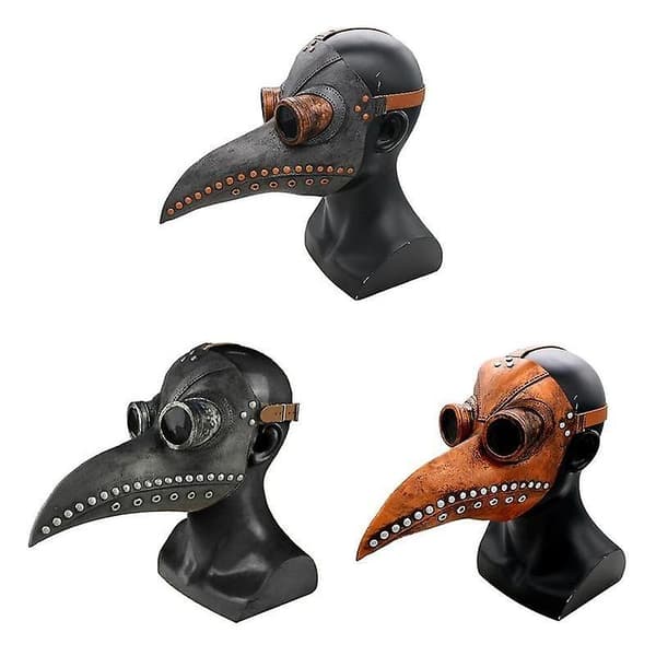 Pestedoktormaske, Halloween Fuglenebbmaske Black