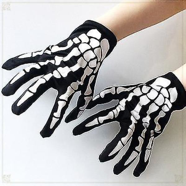 Skelet Handsker Halloween Cosplay Cosplay Handsker / (Vit)