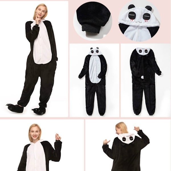 Fancy Cosplay Kostume Onesie Pyjamas Voksen Nattøj Panda L