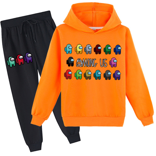 AmongUsCrewmateImpostorGameKidHoodieJumperTräningsdressSet 9 100cm