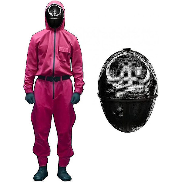 Unisex Squid Game Kostume Jumpsuit + Squid Game ask Halloween Outfit Gaver_c_x circle M