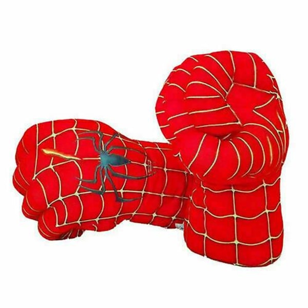 Hulk Spiderman plysch boxningshandskar Cosplay rekvisita Barnleksaker zX Red