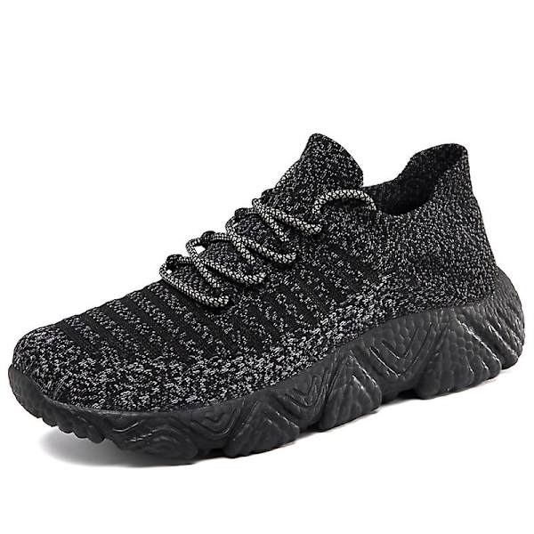 Sneakers til mænd i fluenet - Åndbare løbesko Mode sportssko 3A830 - Black 40
