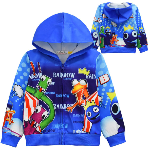 Roblox Rainbow Friends Rainbow Friends Hoodie med dragkedja  10 Y 3 130