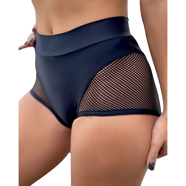 Kvindernes Cut Out Yoga Shorts Scrunch Booty Bukser Høj Talje L