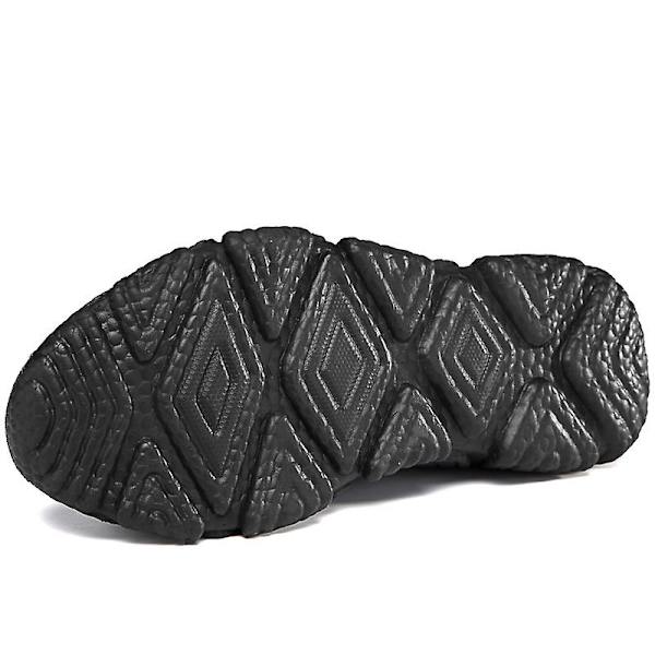 Sneakers til mænd i fluenet - Åndbare løbesko Mode sportssko 3A830 - Black 40