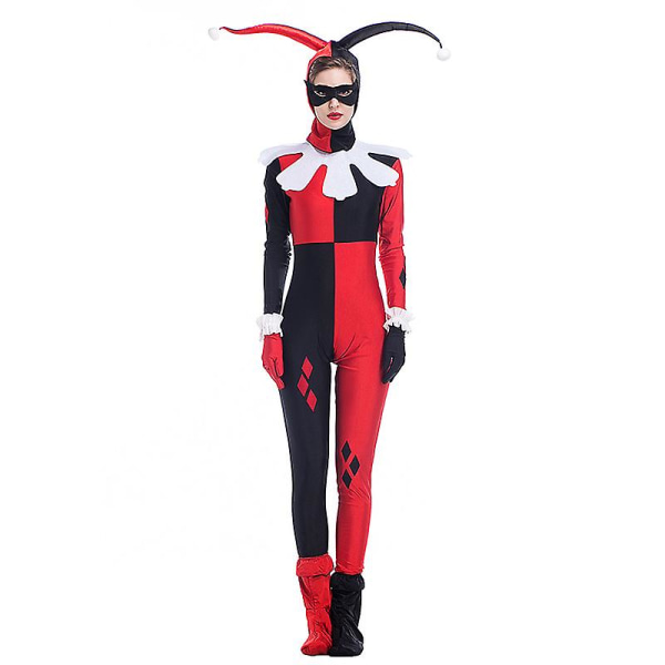 Harry Qinn Rollespil Klovnedragt Halloweenkostume Harry Qinn Anime Cirkus Klovn W 180cm
