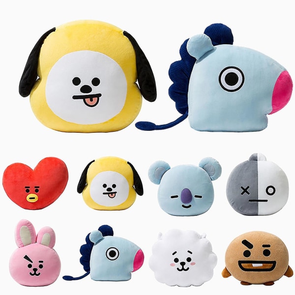 Mjuk plysch Kudde Kudde Söta leksaker Kpop Bts Bt21 Tata Shooky Rj Suga Cookie Barn Barn Present A CHIMY