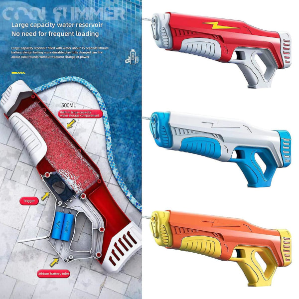 2023 Ny elektrisk vannpistol sprutpistoler Shooters Toy Blaster Beach utendørsbasseng -