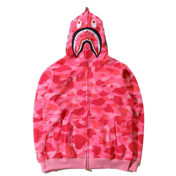 Print med camouflage-tryk til mænd og kvinder, jakke - H Pink XL
