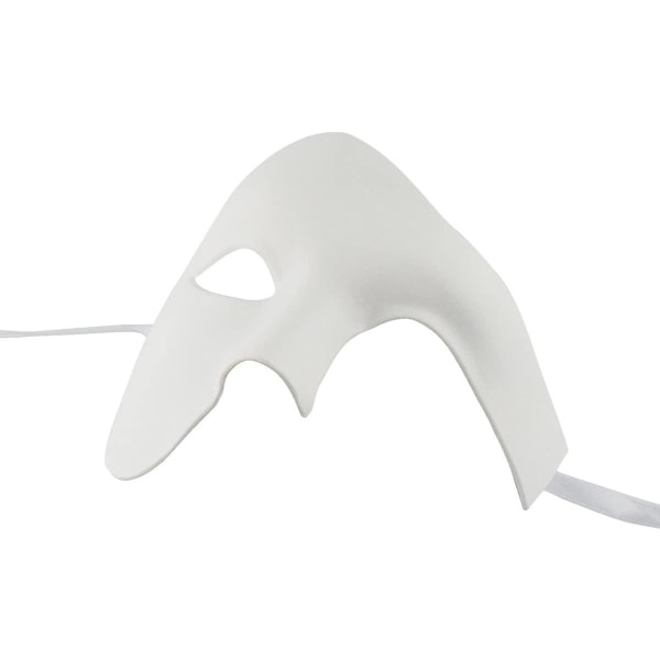 Maske til mænd Halloween Phantom of the Opera Masquerade Mask White