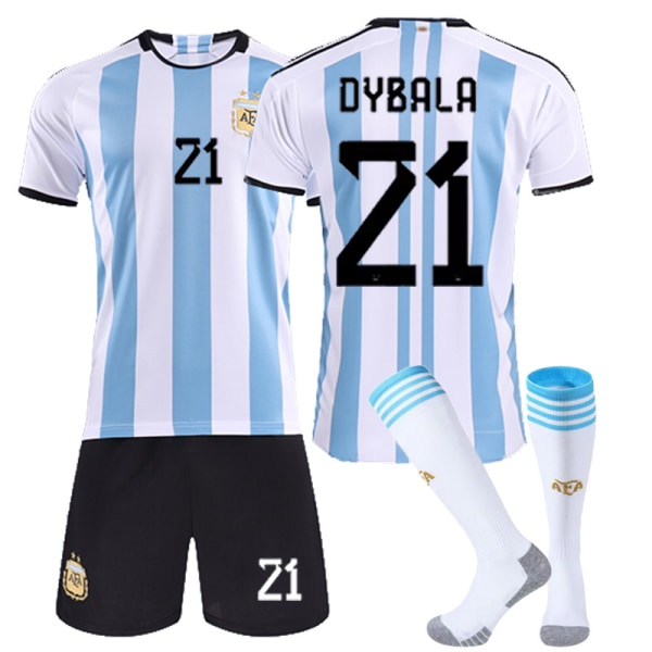 22-23 Maailmanmestaruuskilpailut Argentiinan jalkapallopaidat lapsille W 21# DYBALA 2XL