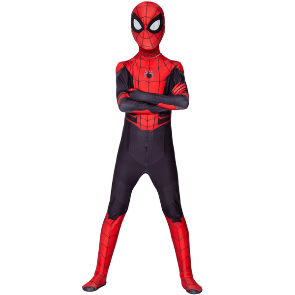 Spider-Man långt hemifrån Spiderman Cosplay Jumpsuit Barn Vuxna 100cm