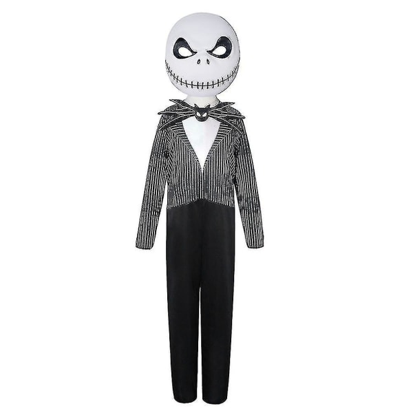 Jack Skellington Cosplay Jumpsuit for barn Halloween Kostyme Party Fancy Dress Up W 8 10 Years