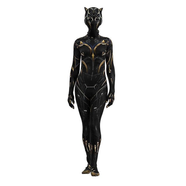Black Panther 2 Kvinnlig Jumpsuit Halloween kostym, Cosplay 120cm