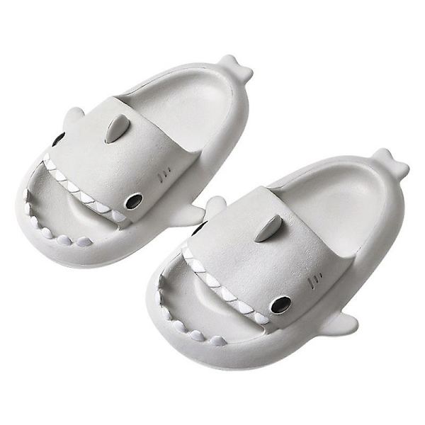 1 pari lasten tohveleita Piirretty hai tossut pohjallinen tossut lasten tossut Grey 10