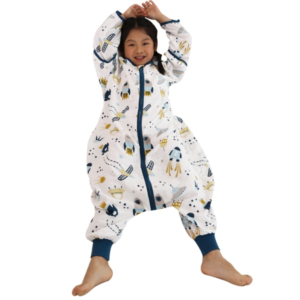 Forår og efterår baby sovepose anti-kick tæppe svøb H 100