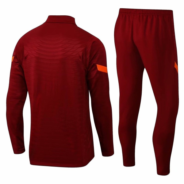 21/22 Liverpool Jersey Set Vuxen Barn Långarmad Fotballtreningsdrakt - Rød 18(155-165cm)