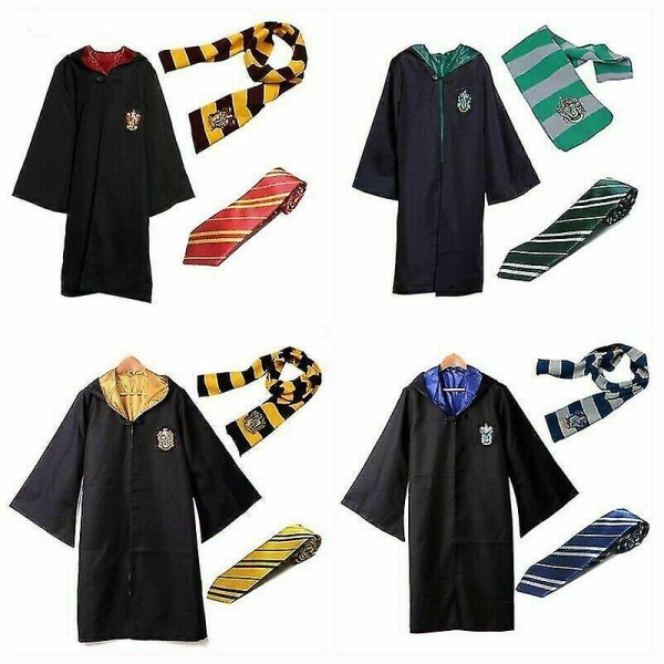 Harry Potter Cosplay kostume Unisex Voksen/Børn Gryffindor Ravenclaw Ro V Ravenclaw Voksen S Slytherin Adult L