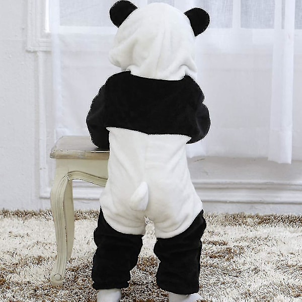 Ca Toddler's Dinosaur Dräkt Barn Söt Hooded Onesie Djurdräkt Halloween Panda 12-18 Months