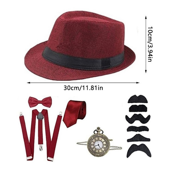Cosplay-asusteet Great Gatsby RED Red