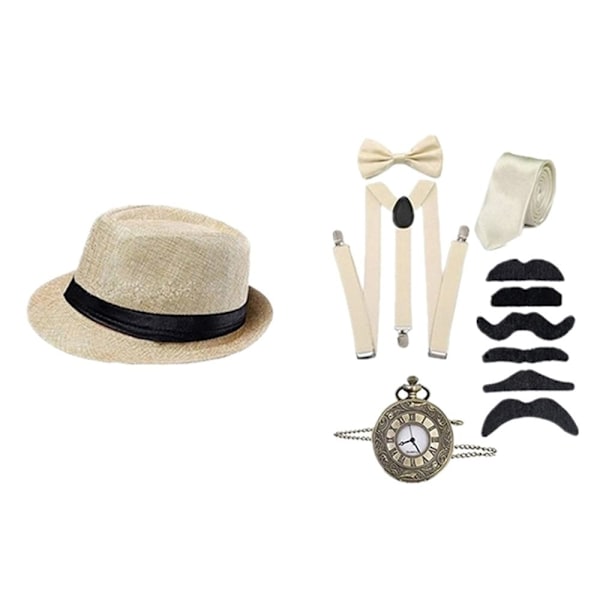Cosplay-asu lisävarusteet Great Gatsby BEIGE Beige