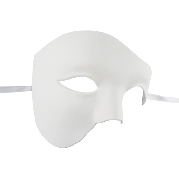 Phantom of the Opera Masquerade Mask för män Halloween White