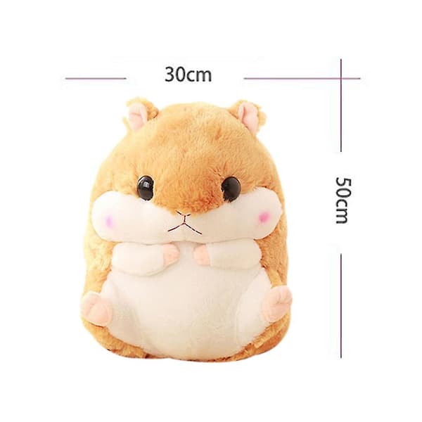 Søde plys hamster bamse legetøj med tæppe brown With Blanket